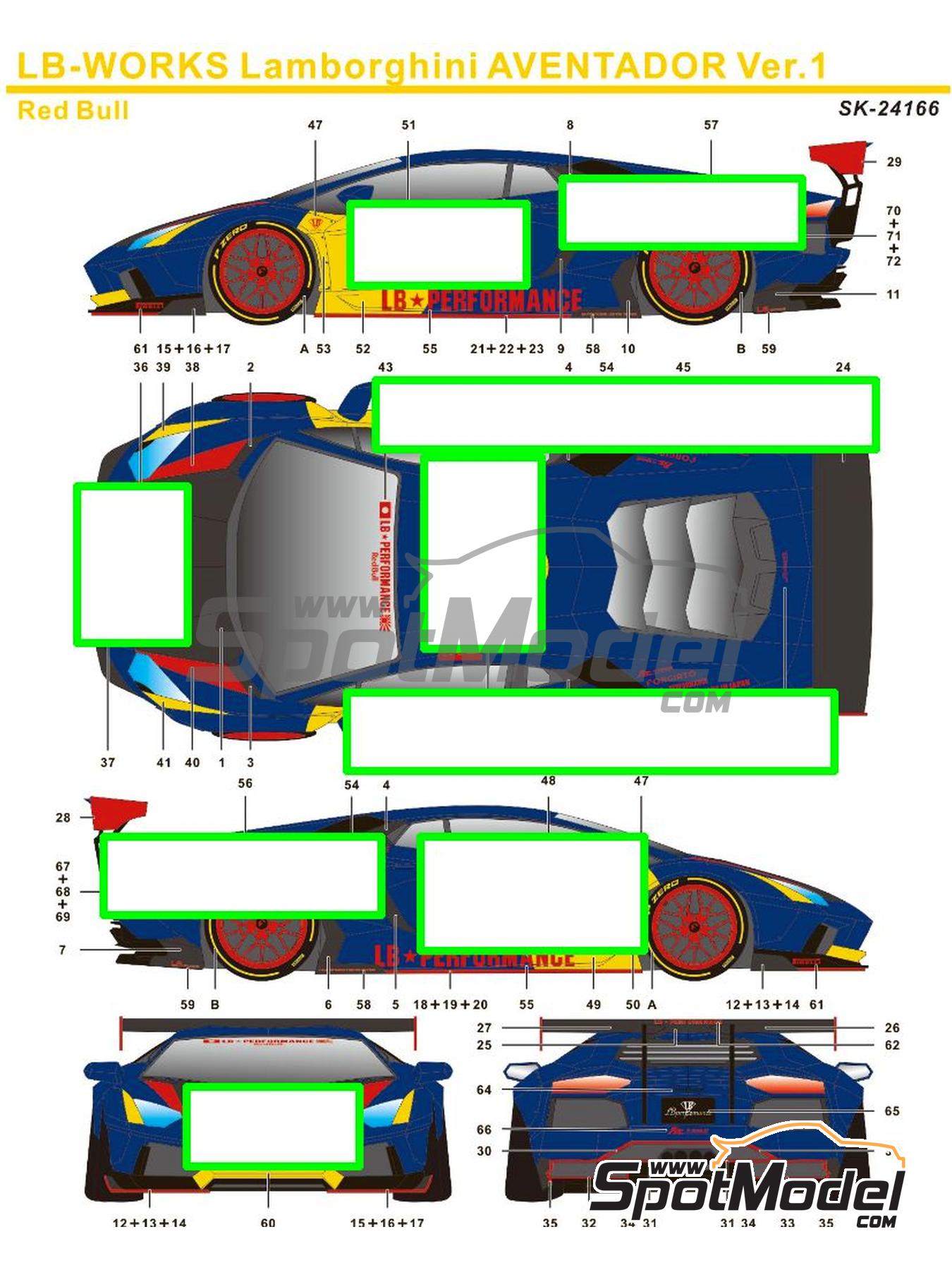 SK Decals SK24166: Marking / livery 1/24 scale - Lamborghini